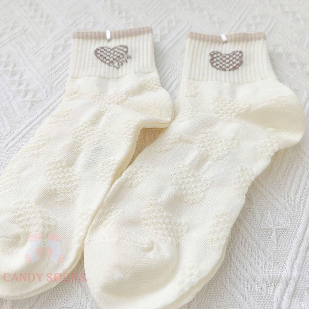 Tất nữ vớ nữ cổ trung, Set 5 đôi tất nữ phong cách Hàn Quốc, co dãn 4 chiều, chất liệu cotton Hàn cao cấp TN-229