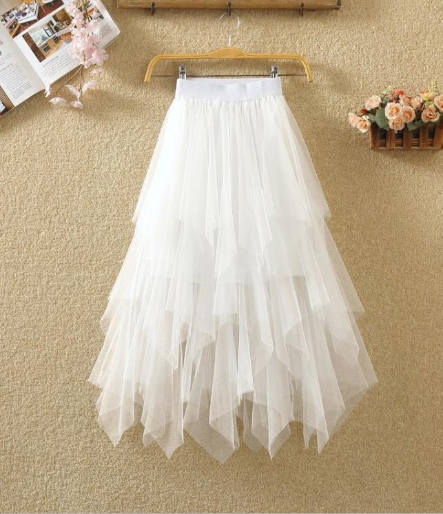 Chân váy ren Tulle - Tutu xòe tròn dáng dài thời trang cao cấp mẫu bán chạy VAY18 free size