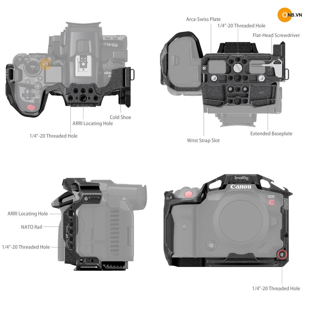 SmallRig Black Mamba Cage Canon EOS R5C R5 R6 3890