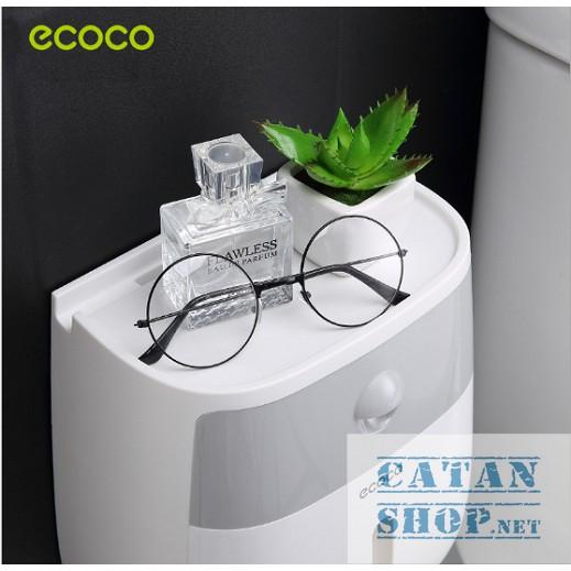Hộp đựng Giấy Vệ Sinh ECOCO Cao cấp 2 tầng ️FREESHIP️ Đa năng, Sang trọng, Tiện dụng Hộp giấy vệ sinh ecoco 2in1