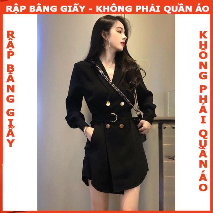 Rập giấy đầm suông giả vest mã 1220 (BẢN VẼ)