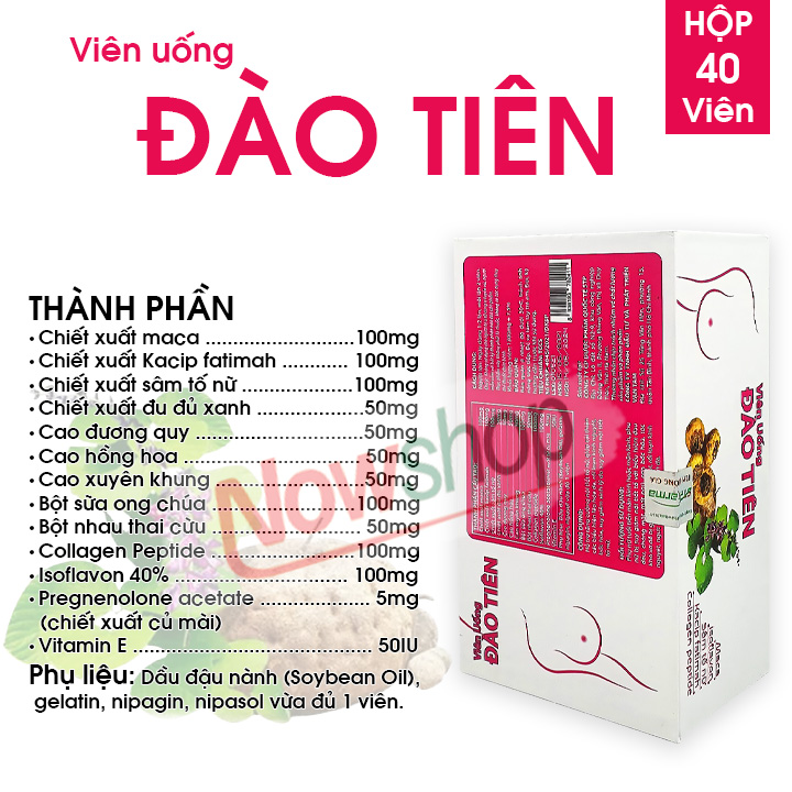 Viên Uống Hỗ Trợ Làm Săn Chắc Giảm Chảy Xệ Và Tăng Kích Thước Vòng Một Ngực Đào Tiên Giúp Điều Hòa Kinh Nguyệt Tăng Cường Nội Tiết Tố Nữ