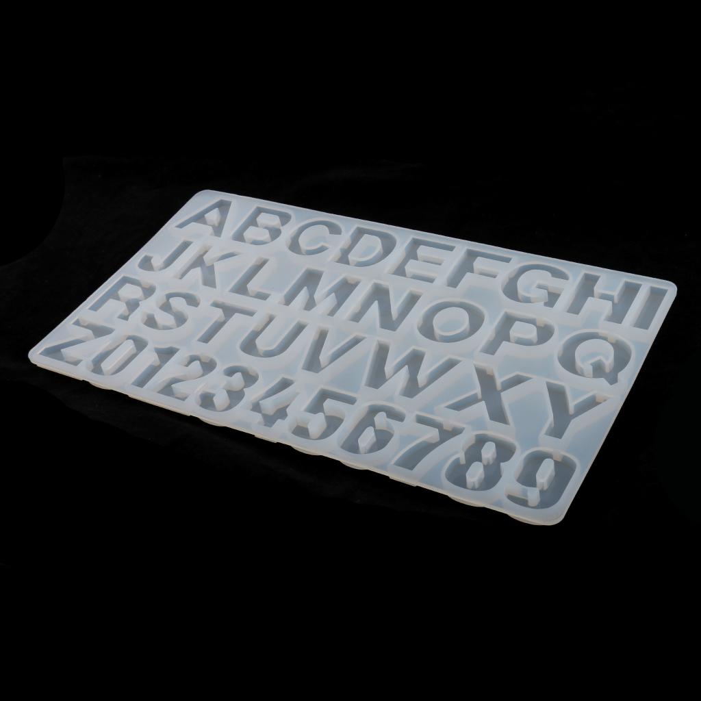 Alphabet Number Shape Silicone DIY Molds Tray for Resin Jewelry Making Craft