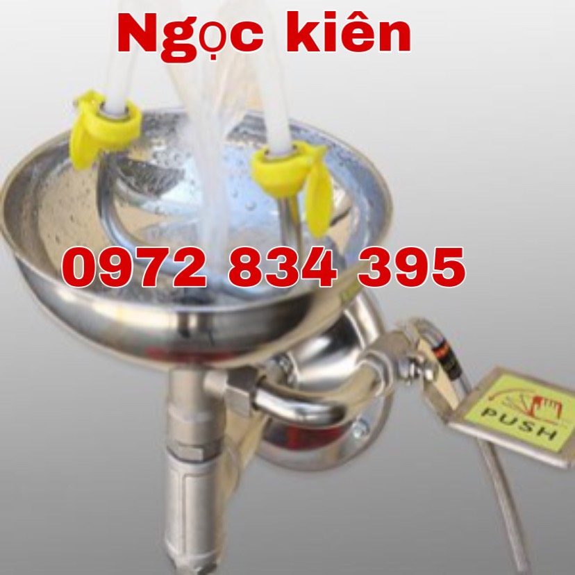 Bồn rửa mắt khẩn cấp gắn tường inox 304 cao cấp