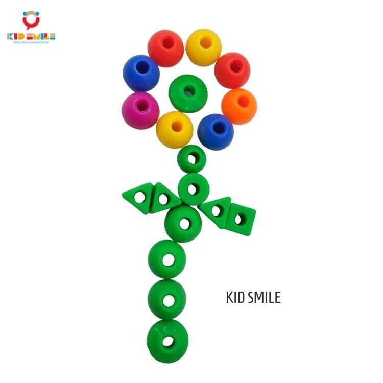 Đồ chơi trẻ em - Xâu 90 hạt ( kèm 3 dây xâu ) - DOZKIDZ