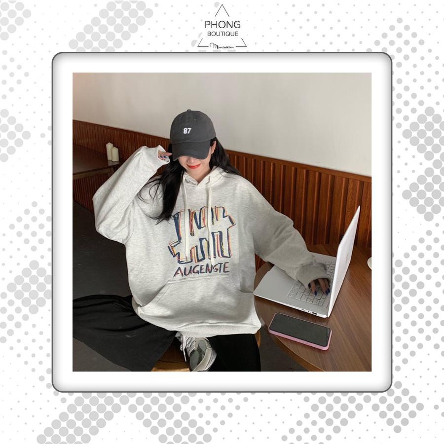 Áo mũ Hoodie Unisex Phong Boutique Bánh Răng form rộng 3 màu nỉ bông cặp đôi nam nữ Oversize Ulzzang thu đông