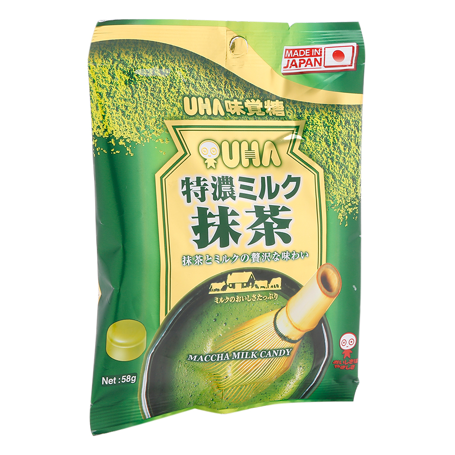 Kẹo UHA Sữa Trà Xanh CORORO (58g)