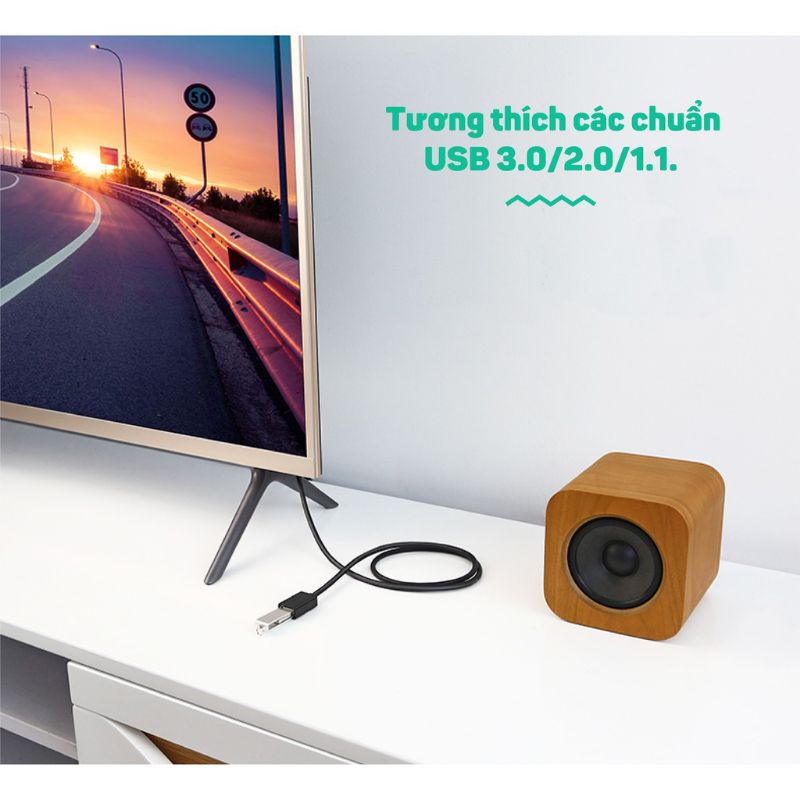 Cáp tín hiệu USB 3.0 nối dài cao cấp dài 1.5m màu đen UGREEN USB30126Us129 Hàng chính hãng