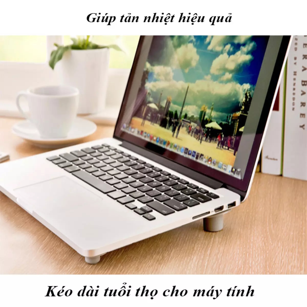 Miếng lót làm mát Laptop - Nút Kê Chống Nóng Tản Nhiệt Cho Laptop Tạo Khoảng Trống Thoáng Khí Dưới Máy Có Khả Năng Chống Trượt Giảm Độ Nóng Máy Kéo Dài Tuổi Thọ Pin