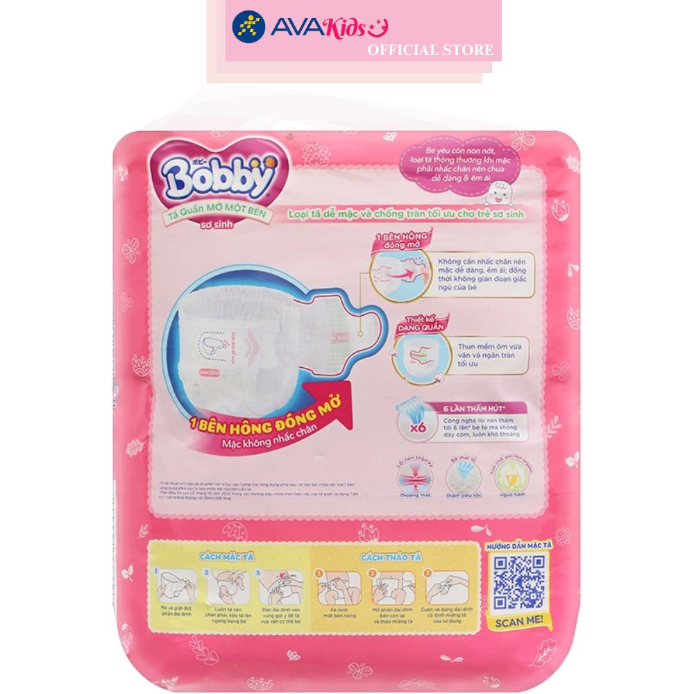 Tã quần mở một bên Bobby size NB-s 74 miếng (3 - 8 kg)