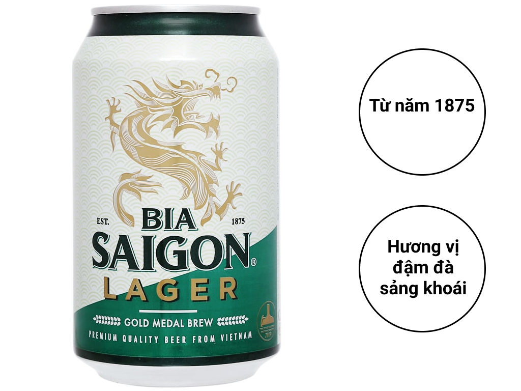 Thùng Bia Sài Gòn Lager 24 lon 330ml