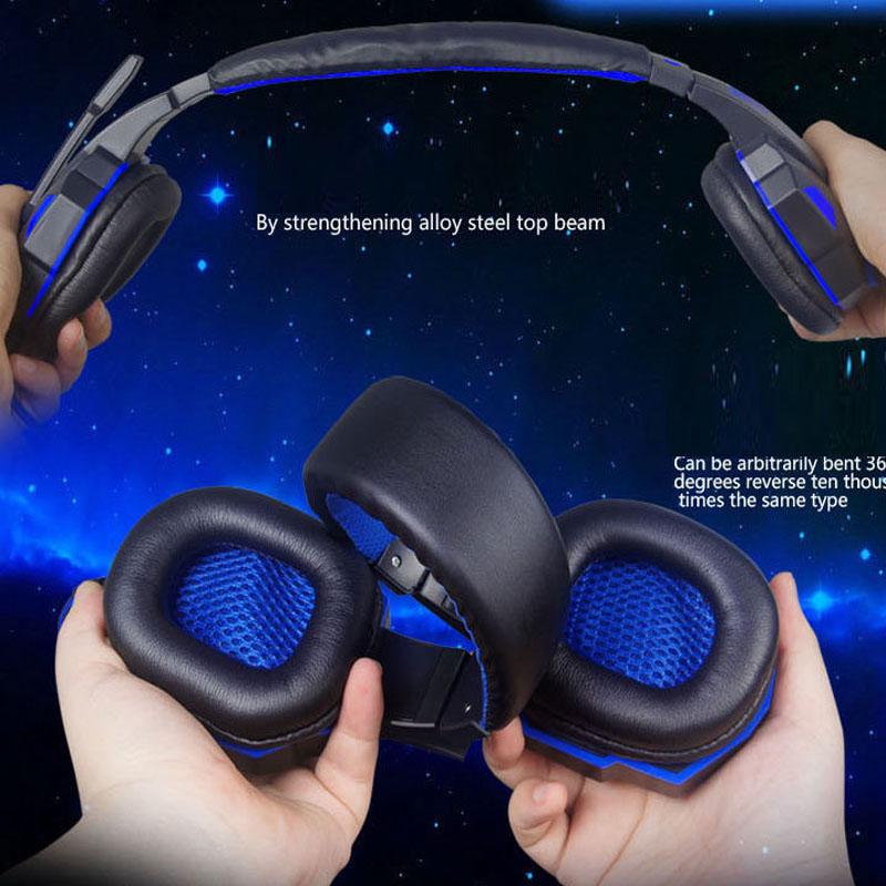 G2000 G9000 Tai Nghe Chơi Game Lớn Tai Nghe Có Đèn Mic Stereo Tai Nghe Bass Sâu Cho Máy Tính Máy Tính Game Thủ Laptop Mới X-BOX