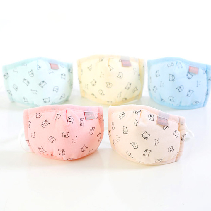 Khẩu trang vải cho bé 1-7 tuổi chất cotton thông thoáng dùng hàng ngày nhiều họa tiết đáng yêu – M011