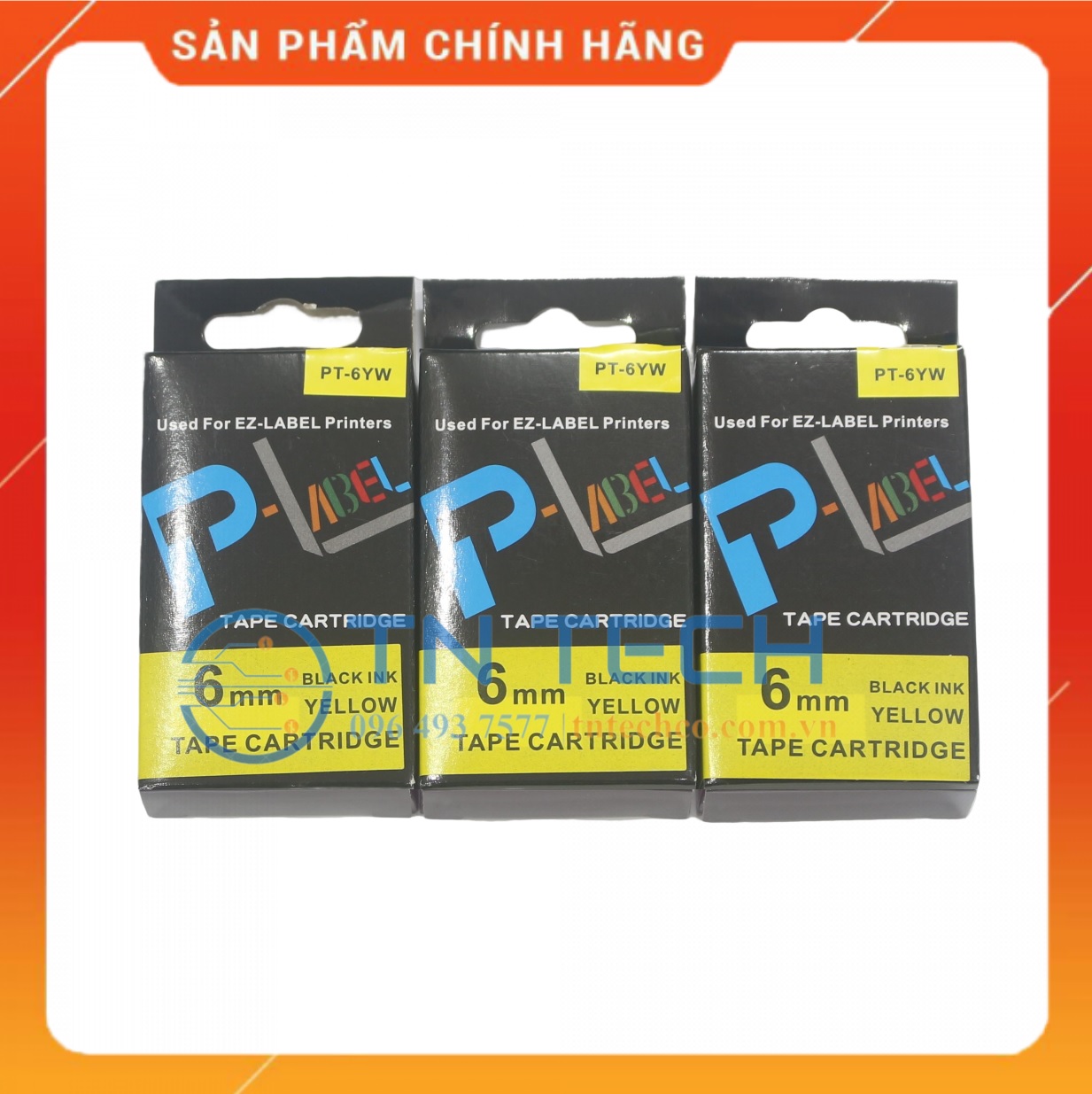 Nhãn in CASIO PT-6YW - Chữ đen nền vàng 6MM x 8M - Dùng cho máy in nhãn CASIO [Hàng nhập khẩu]