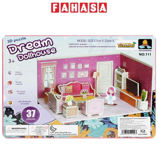 Đồ Chơi Ghép Hình Giấy 3D Dream Dollhouse - Megatoys 111 - Phòng Khách (37 Mảnh Ghép)