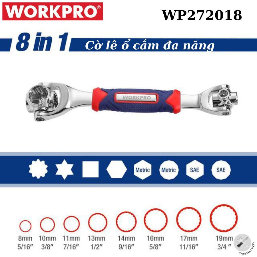 Cờ lê mở tuýp đa năng 8 in 1 Workpro WP272018 - Hàng chính hãng