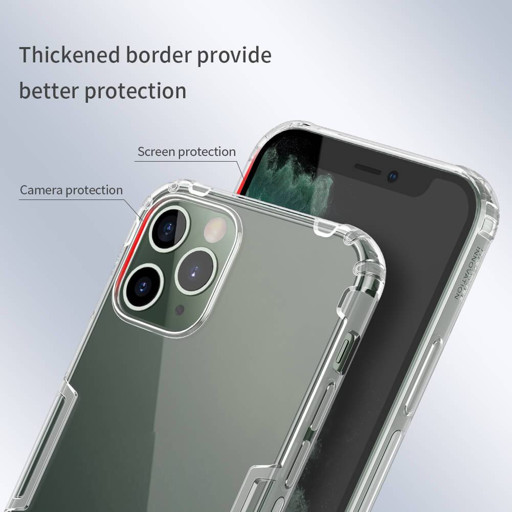 Ốp lưng silicon dẻo trong suốt cho iPhone 13 Pro hiệu Nillkin mỏng 0.6mm - hàng chính hãng