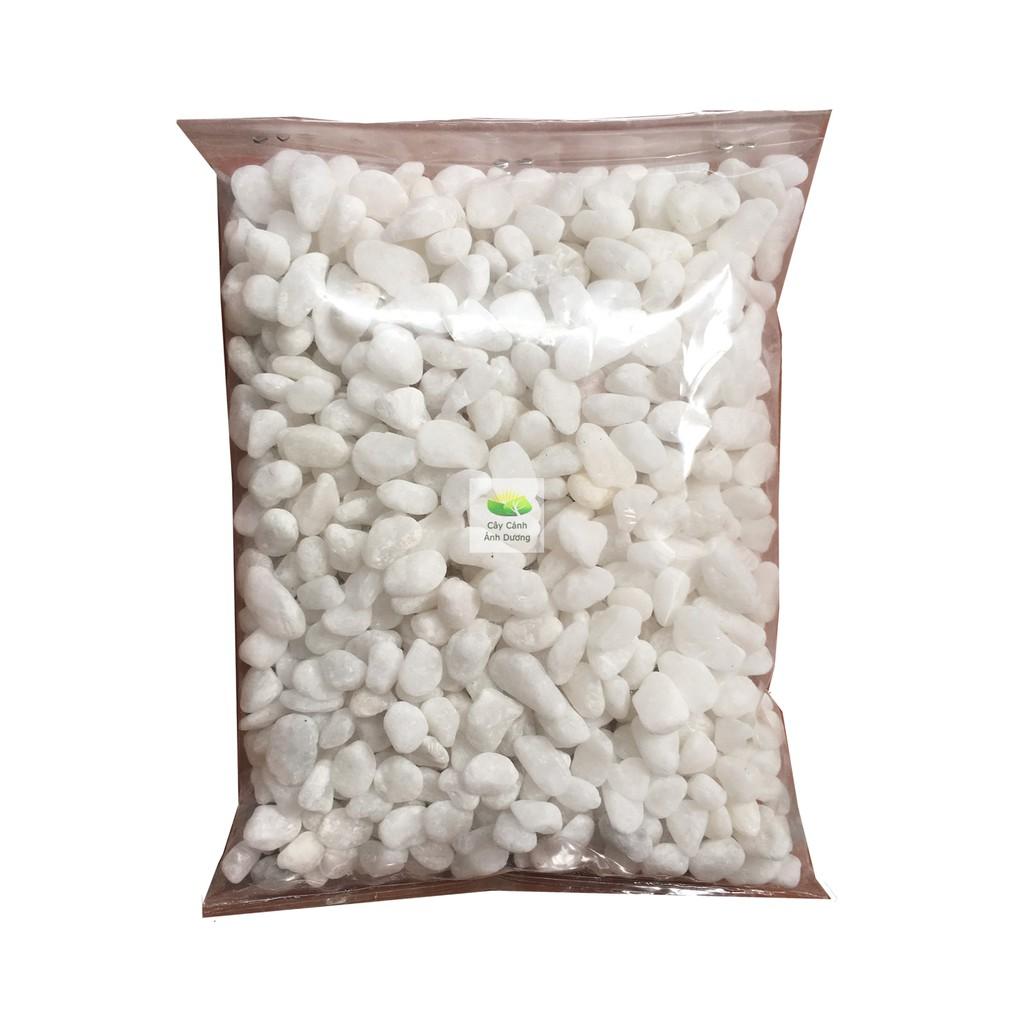 1kg Sỏi trắng loại nhỏ rải mặt chậu cây
