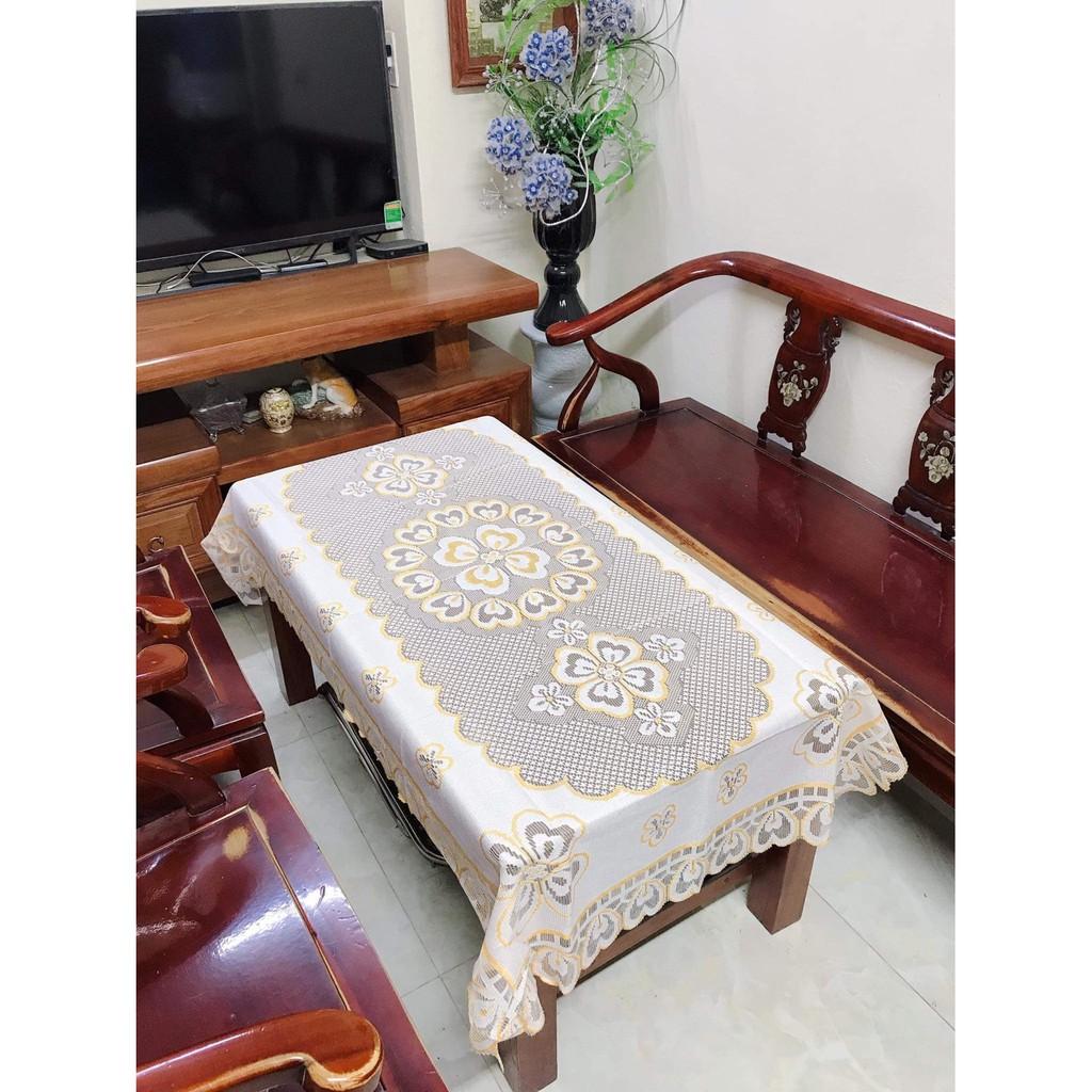 Khăn trải bàn 85x153cm Ren Hoa- HÀNG ĐẸP