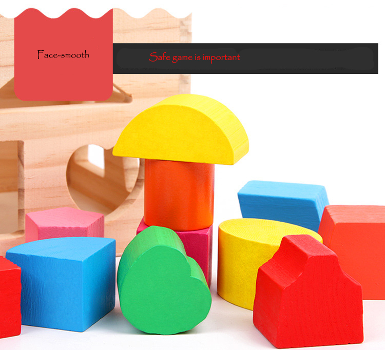 Đồ Chơi Montessori Đa Năng Đập Bóng Hộp Thả Hình Khối Và Màu Sắc