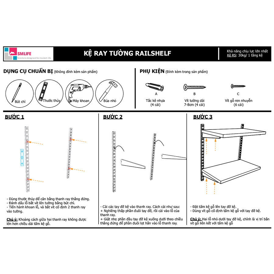 Tay đỡ kệ con thuyền Railshelf L37cm bằng thép dày 1.4mm, sơn tĩnh điện hiện đại