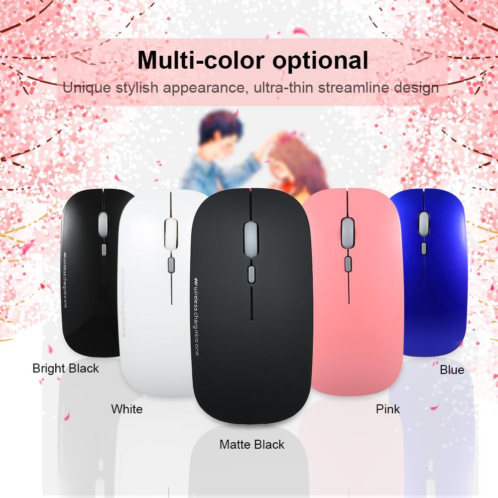 Chuột không dây sạc USB 2.4G Siêu mỏng cho Máy tính để bàn Máy tính xách tay