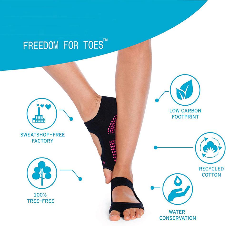 Vớ phụ nữ không trơn trượt không trượt cho yoga barre pilates thể dục thể dục thể thao chống trượt tất Color: Mei Hong Size: EUR 35-40 US 4.5-8.5