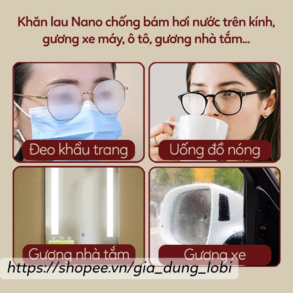 (2 miếng) Khăn lau kính chống bám hơi nước khăn lau bụi màn hình điện thoại máy tính