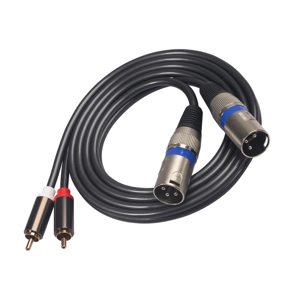 2   to 2 XLR  3 Pin Cable Plug Dual   Cable to Dual XLR