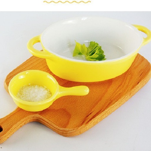 Bát sứ ăn dặm 2 tai cầm hình Elip - 400ml