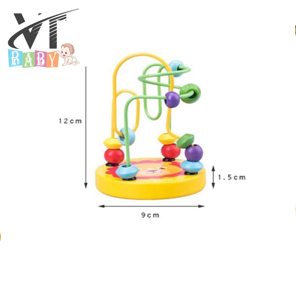 Bộ Luồn Hạt Bằng Gỗ Cao Cấp Cho Bé