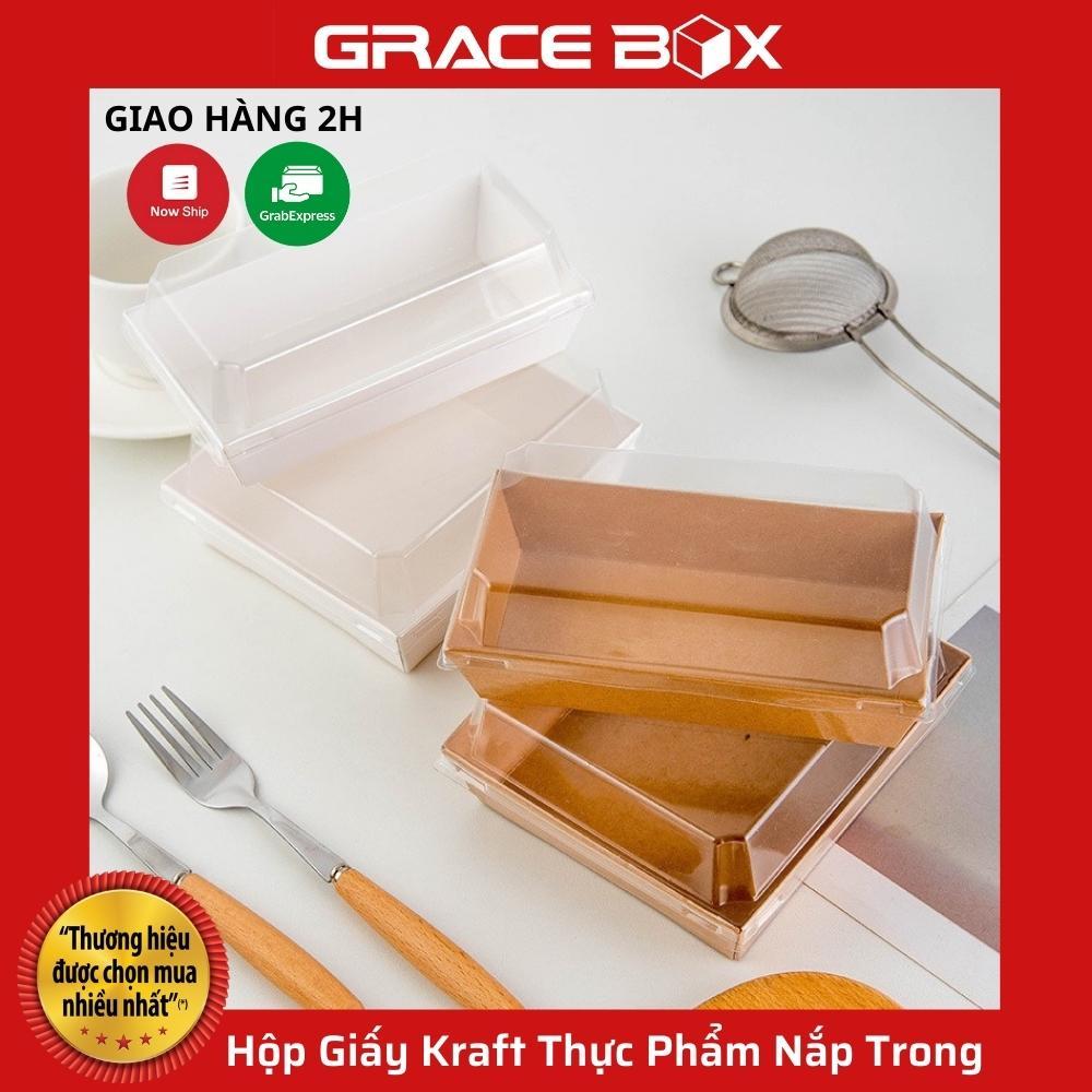 Lốc 10 Hộp Giấy Kraft Thực Phẩm Nắp Trong