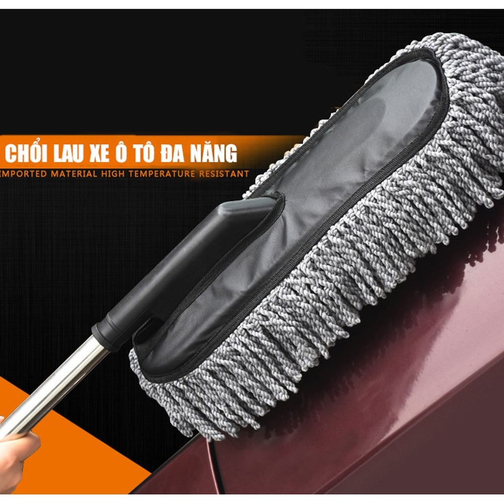 Chổi Lau Xe Hơi Sợi Nano Siêu Mịn Cán Dài, Thiết Kế Tiện Dụng, Cán Có Thể Thay Đổi Chiều Dài Làm Sạch Các Vị Trí Góc Cạnh Trên Xe Hơi, Dễ Sử Dụng, Sợi Vải Nano Giữ Các Chất Bẩn Đem Lại Bề Mặt Sạch Bóng, Tay Cầm Êm, Chắc Chắn, Đa Năng, Có Thể Sử Dụng Làm Sạch Ở Các Không Gian Khác Nhau