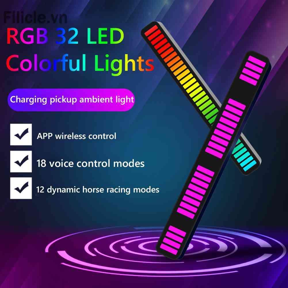 Thanh Đèn LED RGB 32 Bóng Loại C Điều Khiển Bằng Giọng Nói Tiện Dụng