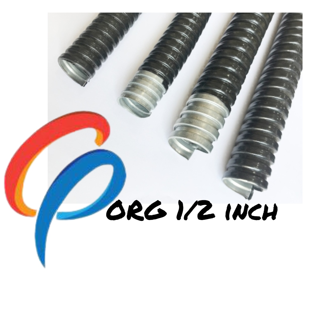 Ống ruột gà lõi thép bọc nhựa PVC phi 1/2 inch