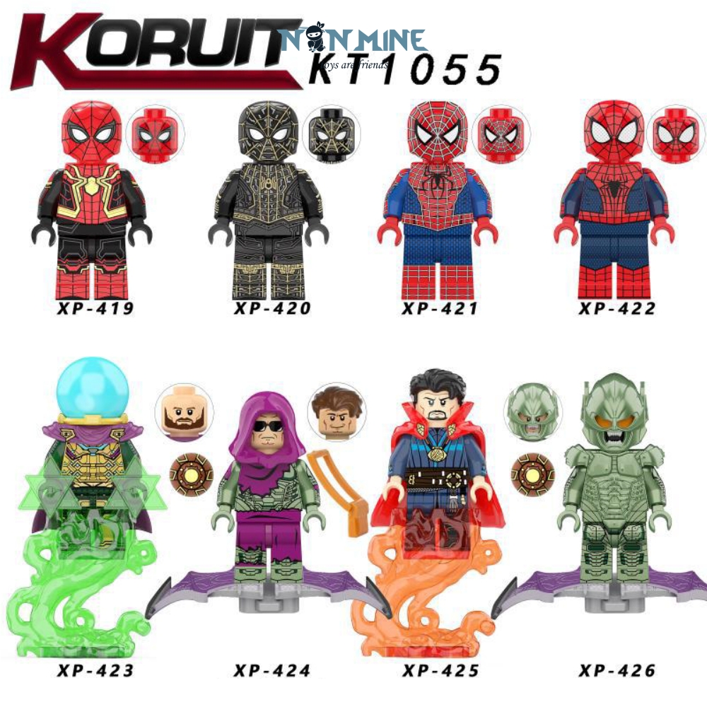 Minifigures Xếp Hình Lắp Ráp Marvel Người Nhện Doctor Octopus Green KT1055