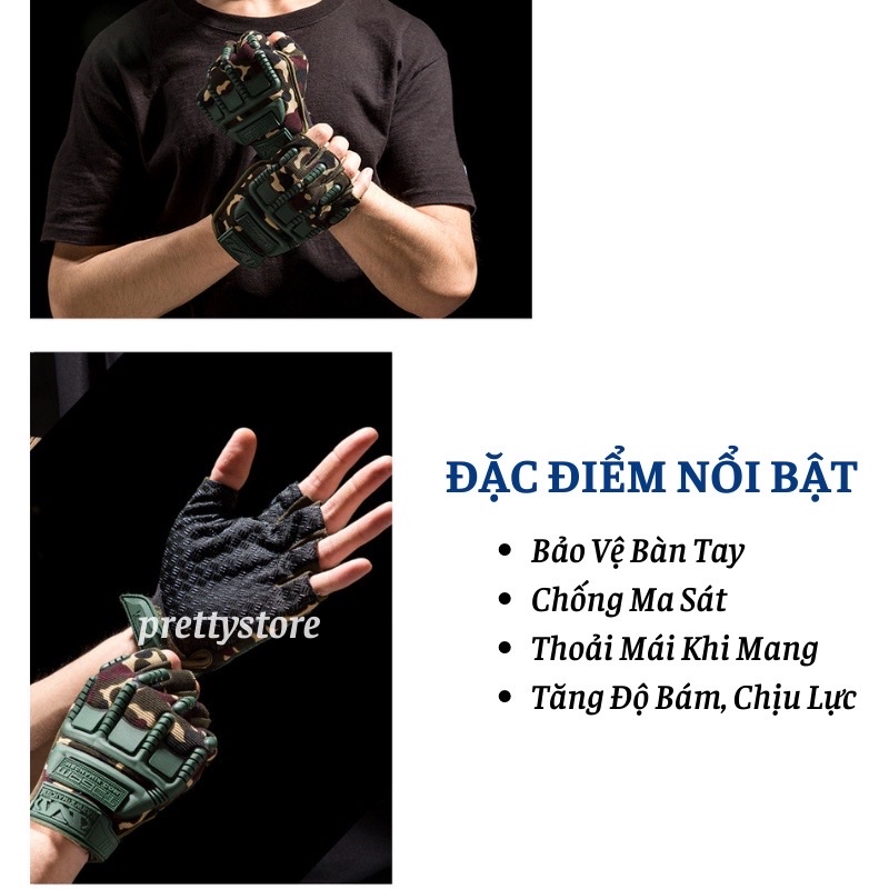 Găng tay hở ngón thể thao , cho nam và nữ , họa tiết rằn ri , lớp cao su ở mu bàn tay bảo vệ đôi tay của bạn , chống trượt rất hợp đi xe , thể thao , dã ngoại , đi phượt