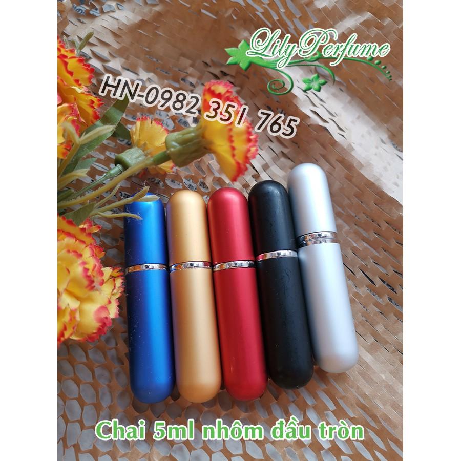 Lọ chiết nước hoa 5ml nhôm đầu tròn Ống chiết nước hoa Vỏ chiết nước hoa Chai chiết nước hoa - Tím