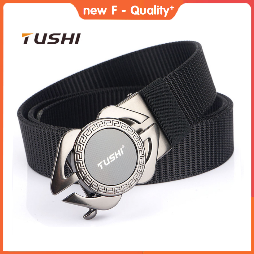 Dây lưng Nam vải dù_Tushi cao cấp siêu bền, Dây lưng lính_Vải bố_Khóa cài tự động chắc chắn, tiện lợi