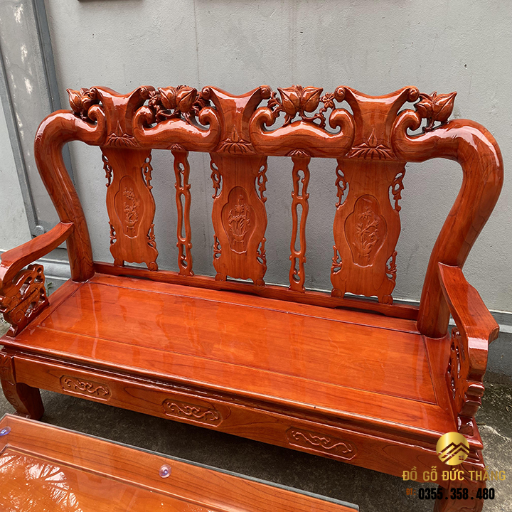 Bàn ghế minh quốc đào gỗ xoan ta tay 10