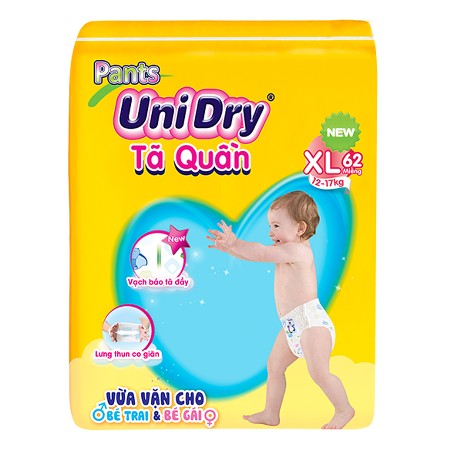 Combo 3 tã quần Unidry XL62 (12-17kg)