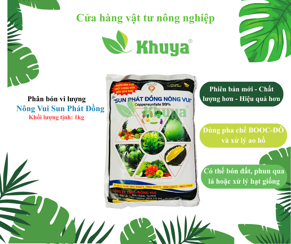 Phân bón vi lượng Sun Phát Đồng Nông Vui 1kg