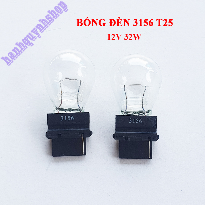 Bộ 2 bóng đèn ô tô T25 3156 1 tóc 12V 32W sợi tóc halogen