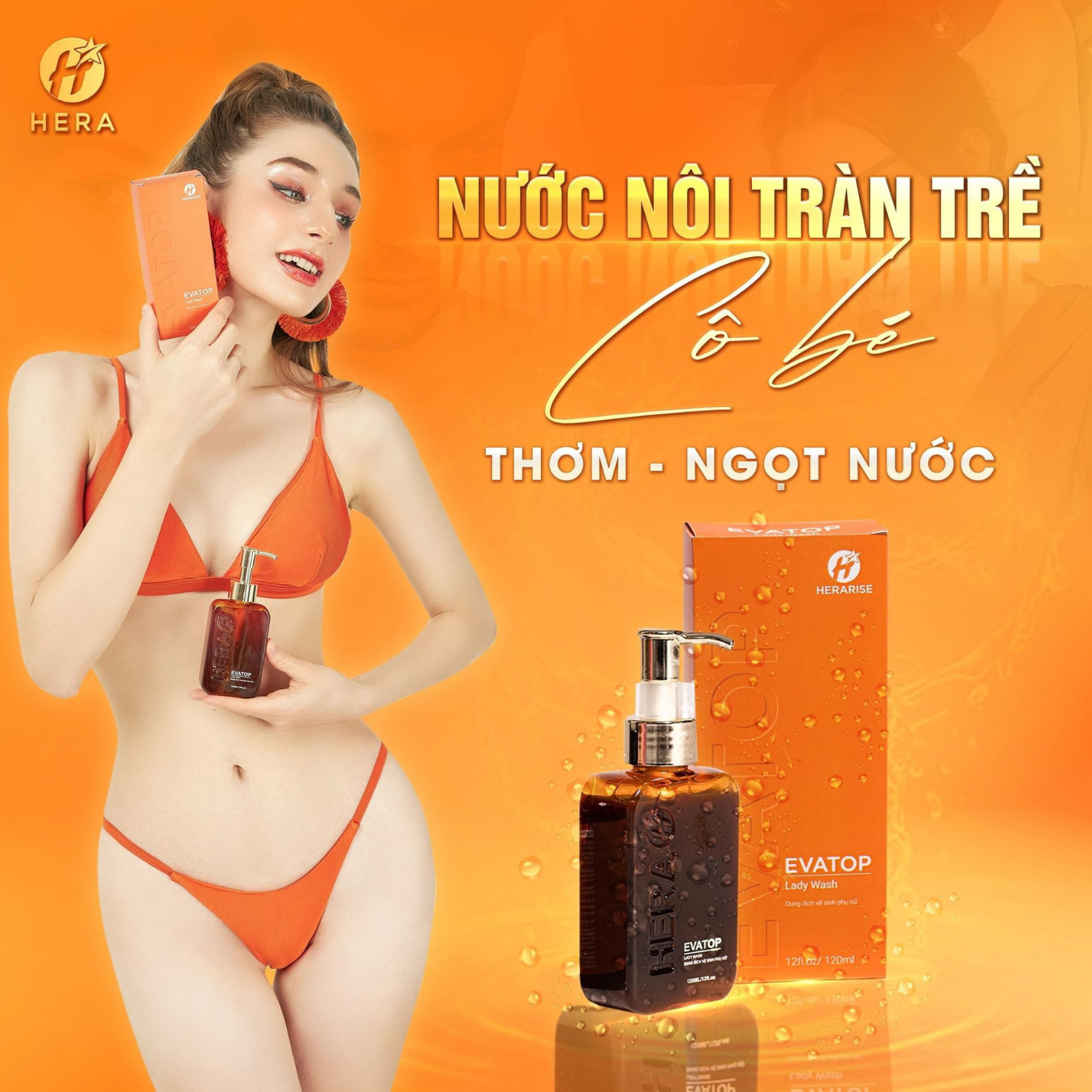 [Mua 1 Tặng 1] Dung Dịch Vệ Sinh Phụ Nữ Evatop Hera + Tặng 1 Tẩy Trang Tinh Chất Trà Đen