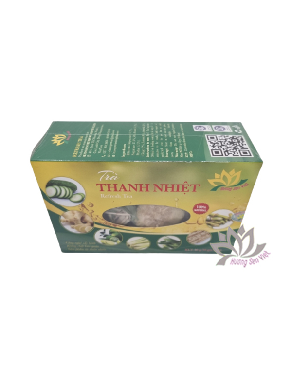 TRÀ THANH NHIỆT (CHANH + SẢ + GỪNG) HỘP 80G - HƯƠNG SEN VIỆT