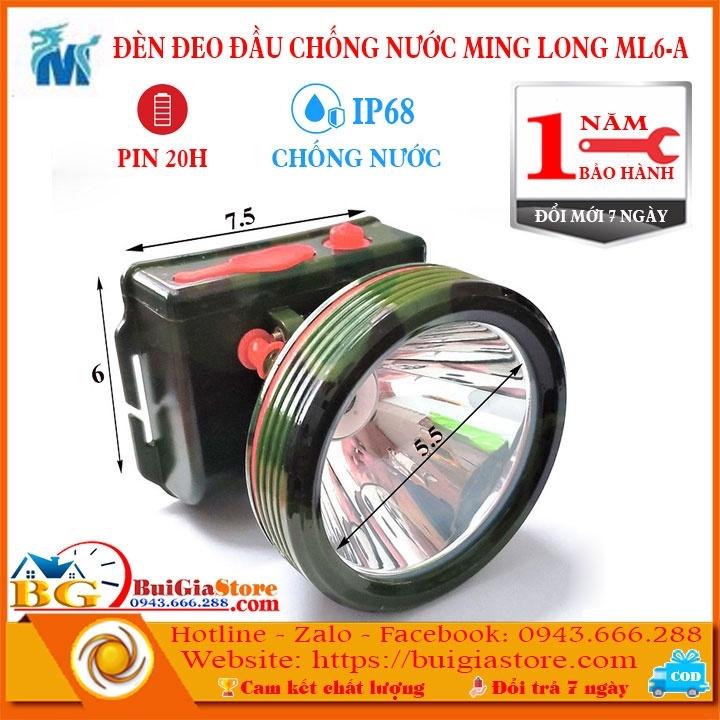 Đèn pin đội đầu siêu sáng chống thấm nước ML6A (35W) - Đèn pin thợ lặn, đi rừng, hầm mỏ