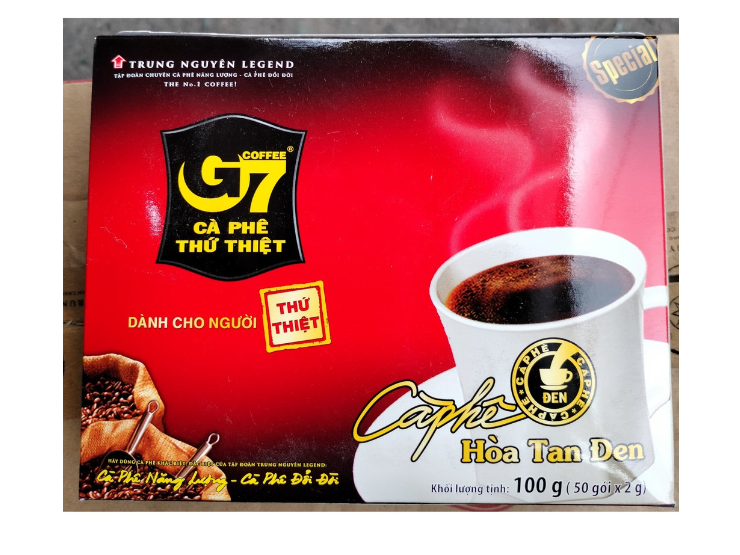 Cà phê Hòa tan đen G7- Hộp 50 gói