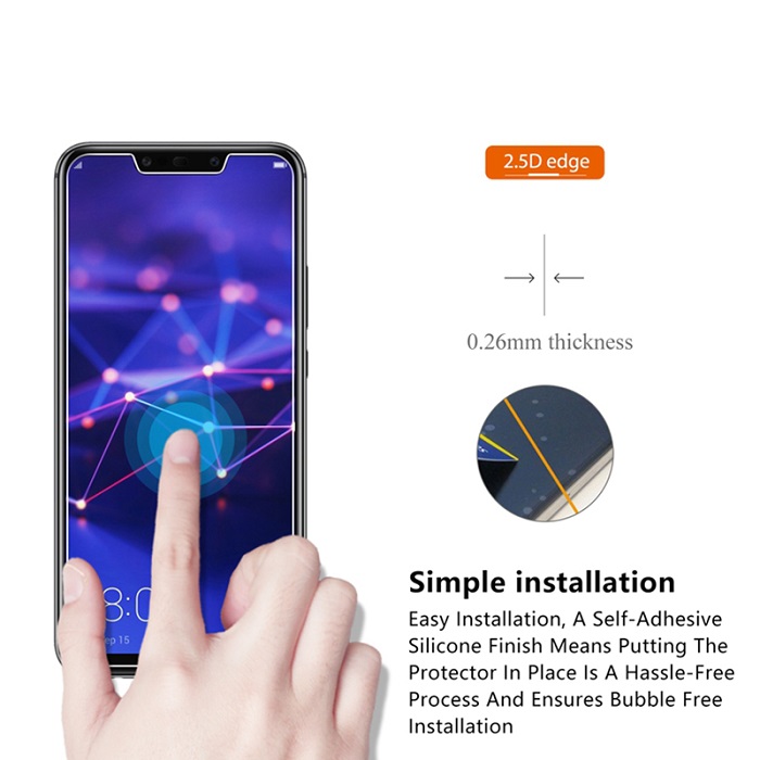Tấm dán kính cường lực độ cứng 9H dành cho Huawei Mate 20 Pro - KLC01
