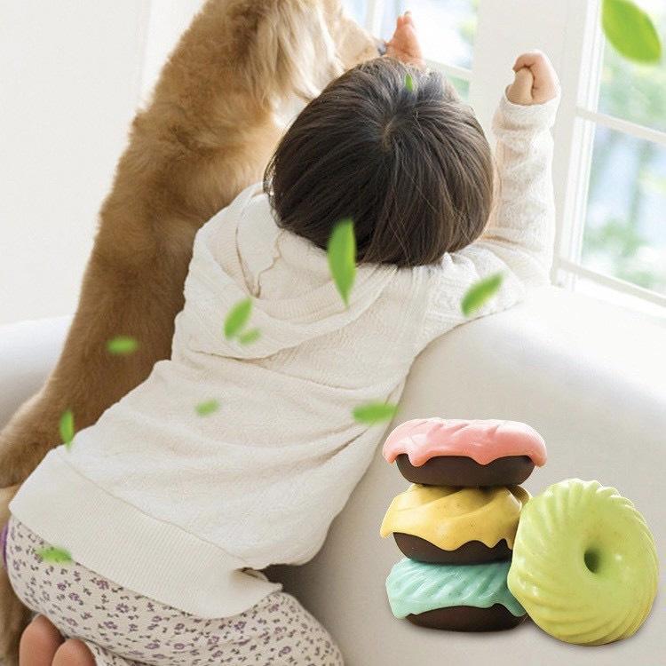 Viên khử mùi hình bánh Donut mùi thơm dễ chịu giúp không gian luôn thơm mát (combo 4 viên), khử mùi chó mèo