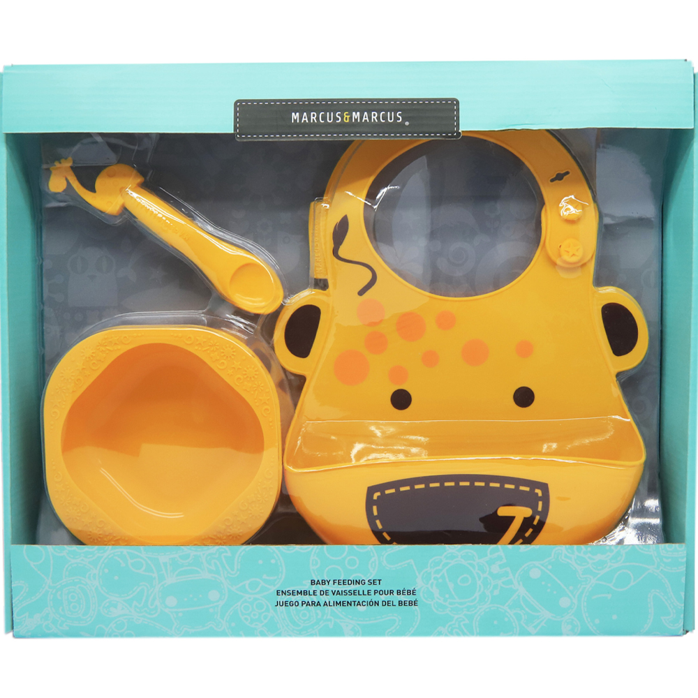 Bộ đồ dùng ăn dặm silicon Baby Marcus & Marcus, cho bé từ 6 tháng